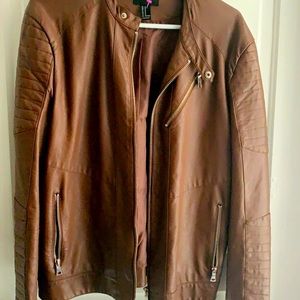 Brown leather jacket for sale